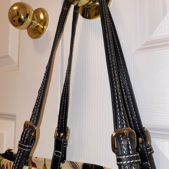 Sakroots Coated Canvas Peace/Bird Multicolored Floral Print Tote Bag, Sz M - Picture 2 of 6